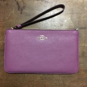 NEW Purple Coach Wristlet